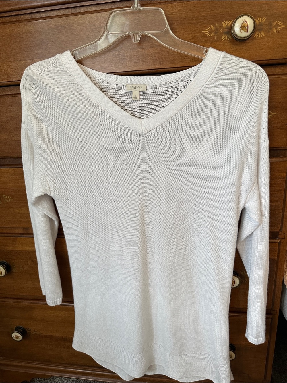 White Cotton knit Sweater